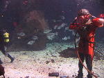 Adrian and a staff diver Adrian and a staff diver