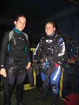 Two aquarium staff divers Two aquarium staff divers