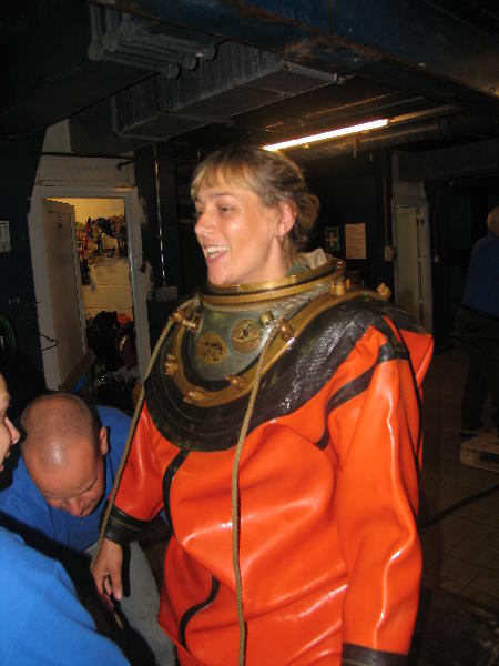 Tina Jarvis getting dressed