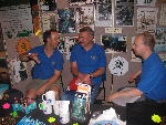 Manning the display stand Manning the display stand